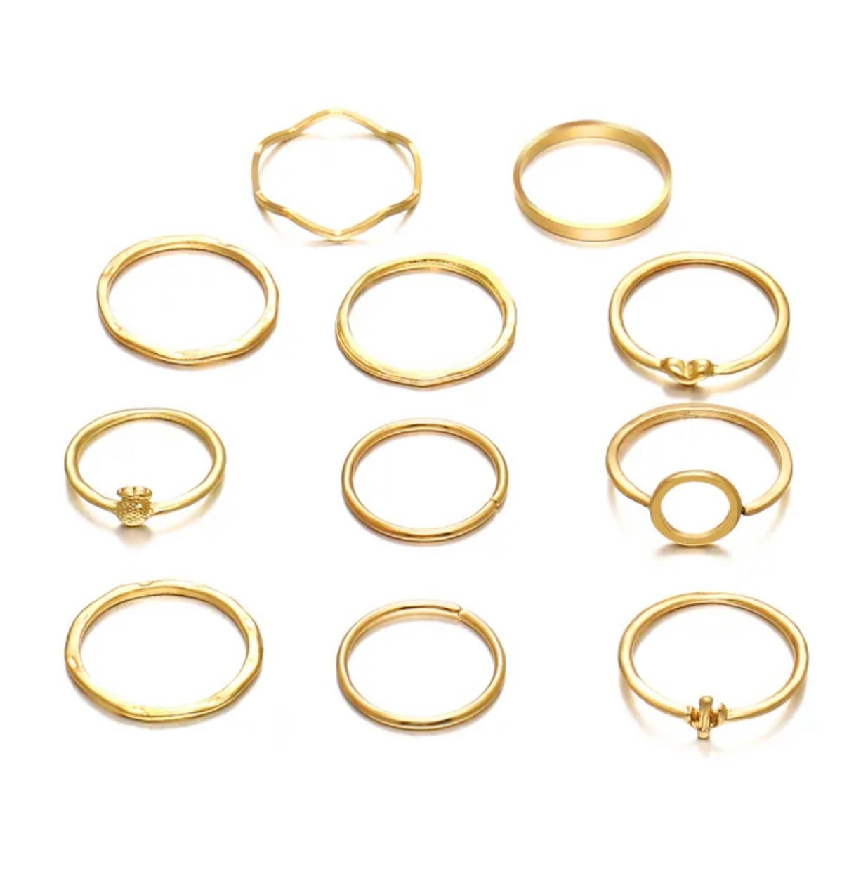 Pineapple alloy cactus 11 pc Ring Set – The Pink Shop By Ccosmetics